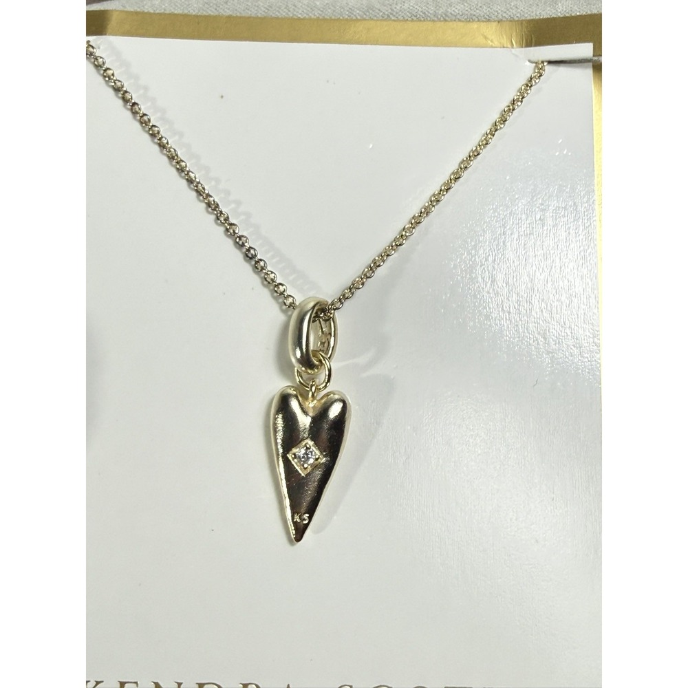 Kendra Scott Heart Pendant Necklace Gold Tone